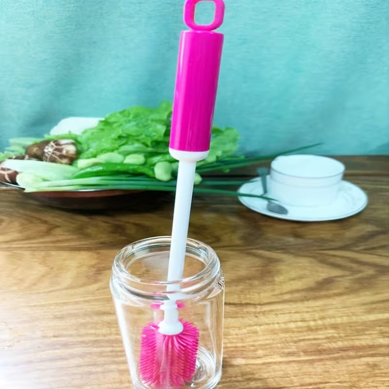 Brosse à tasse multifonctionnelle avec long manche, brosse de nettoyage rotative à 360 degrés