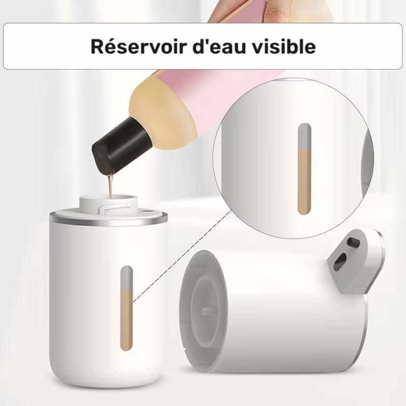 1x Distributeur de Savon Automatique 380mL | Fixation Murale, Rechargeable, Batterie au Lithium, Marque DONASIRA
