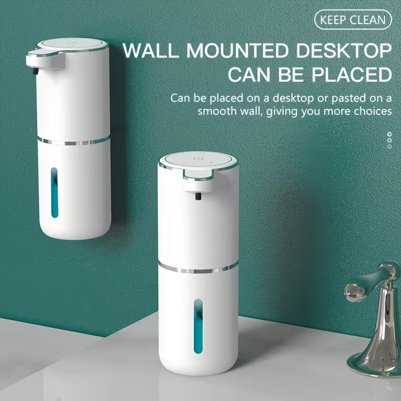 1x Distributeur de Savon Automatique 380mL | Fixation Murale, Rechargeable, Batterie au Lithium, Marque DONASIRA