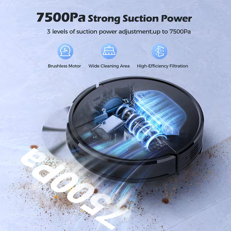 Lubluelu Robot Aspirateur et Serpillière Combo