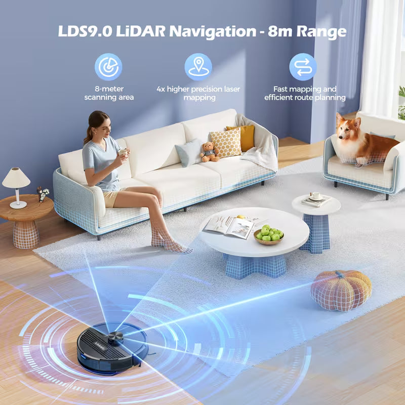 Lubluelu Robot Aspirateur et Serpillière Combo